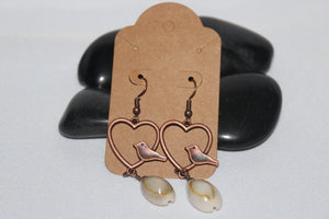 Dangling heart earrings