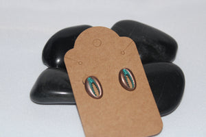 Coffee bean trivia shape earrings