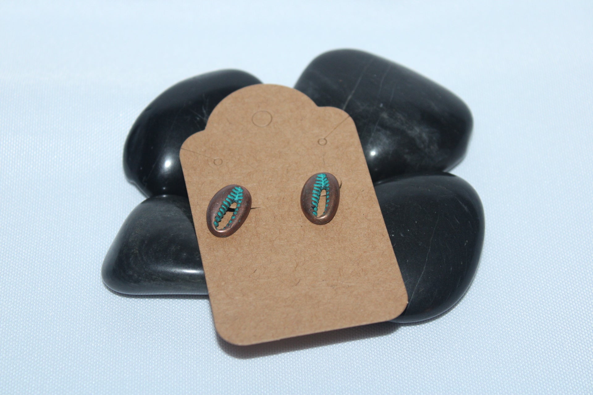 Coffee bean trivia shape earrings