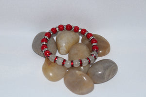 Red and clear bracelet