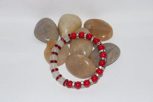 Red and clear bracelet