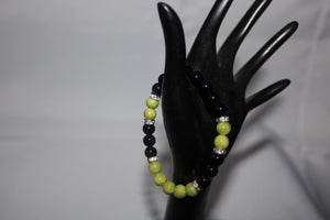 Black Onyx and Green Bracelet