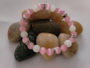 Pink Cat's Eye Bracelet